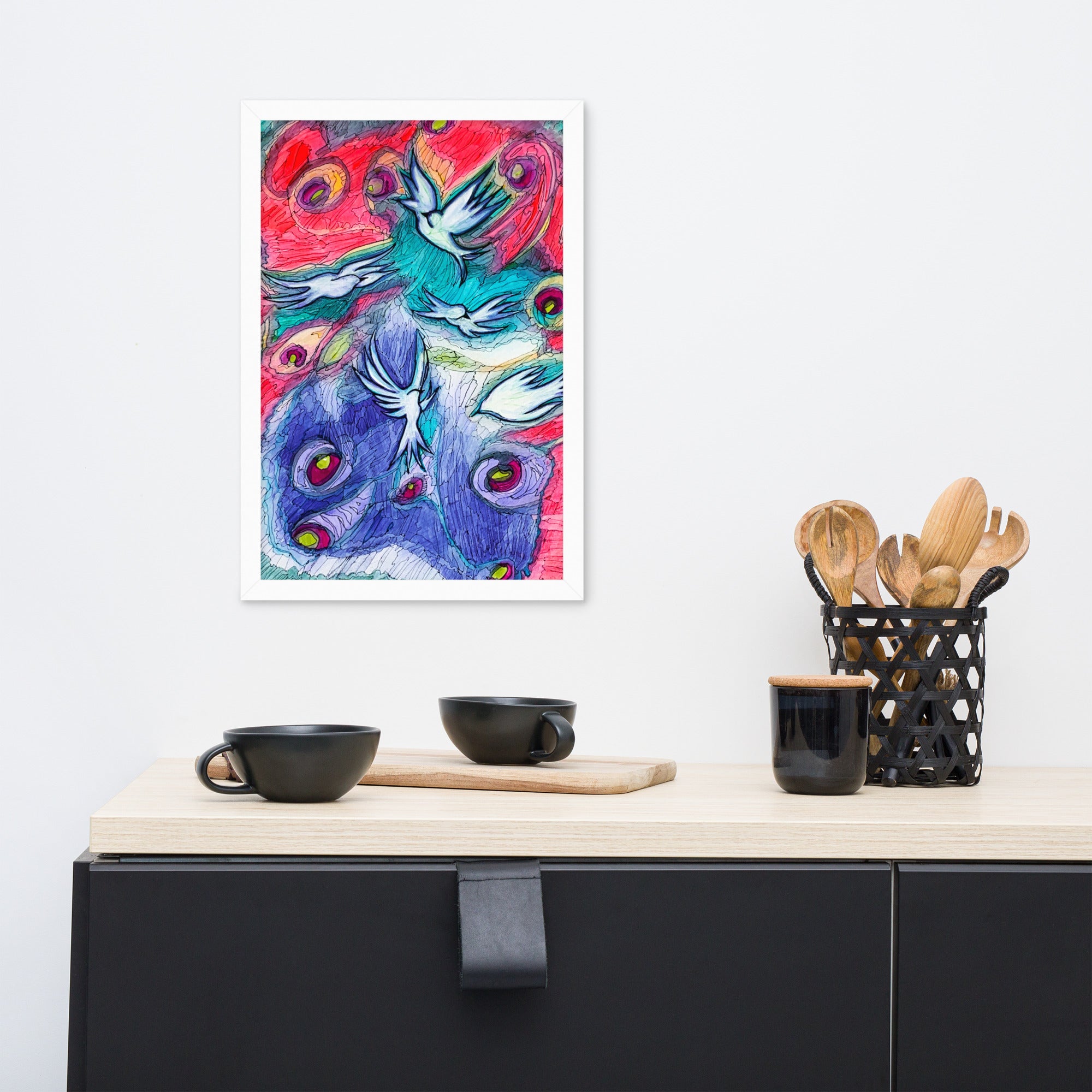 Wind Dancers Abstract Framed Poster