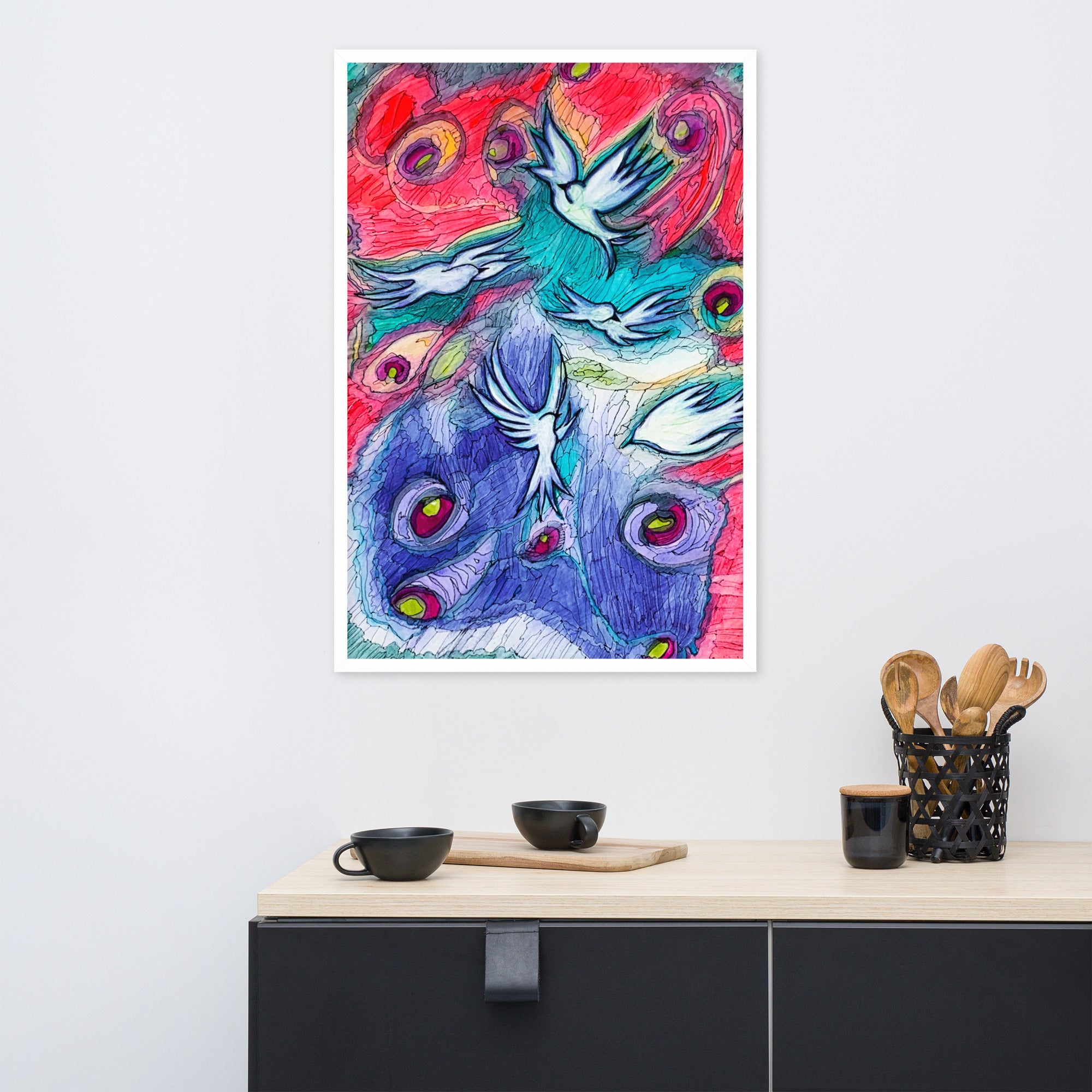 Wind Dancers Abstract Framed Poster