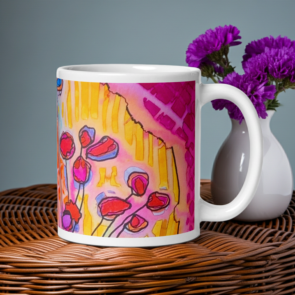 Flower Pot Abstract Mug