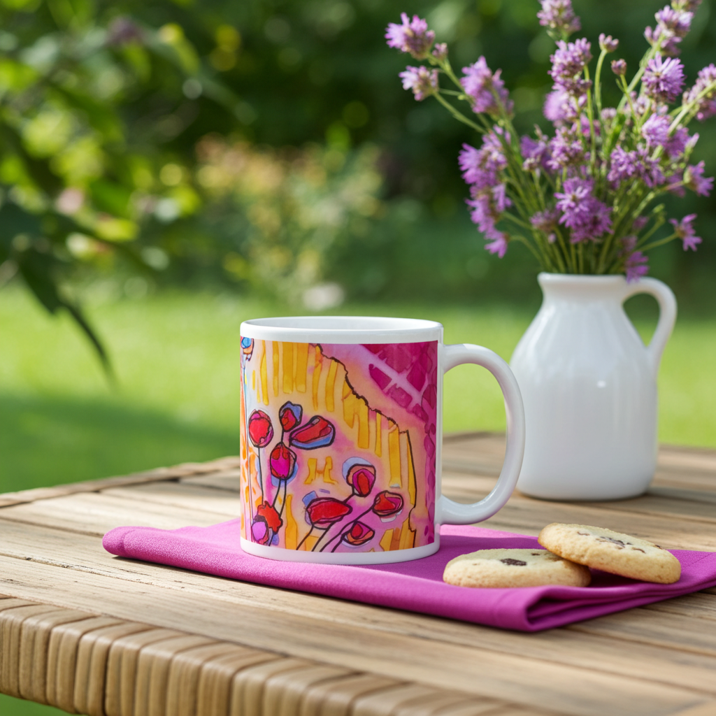 Flower Pot Abstract Mug