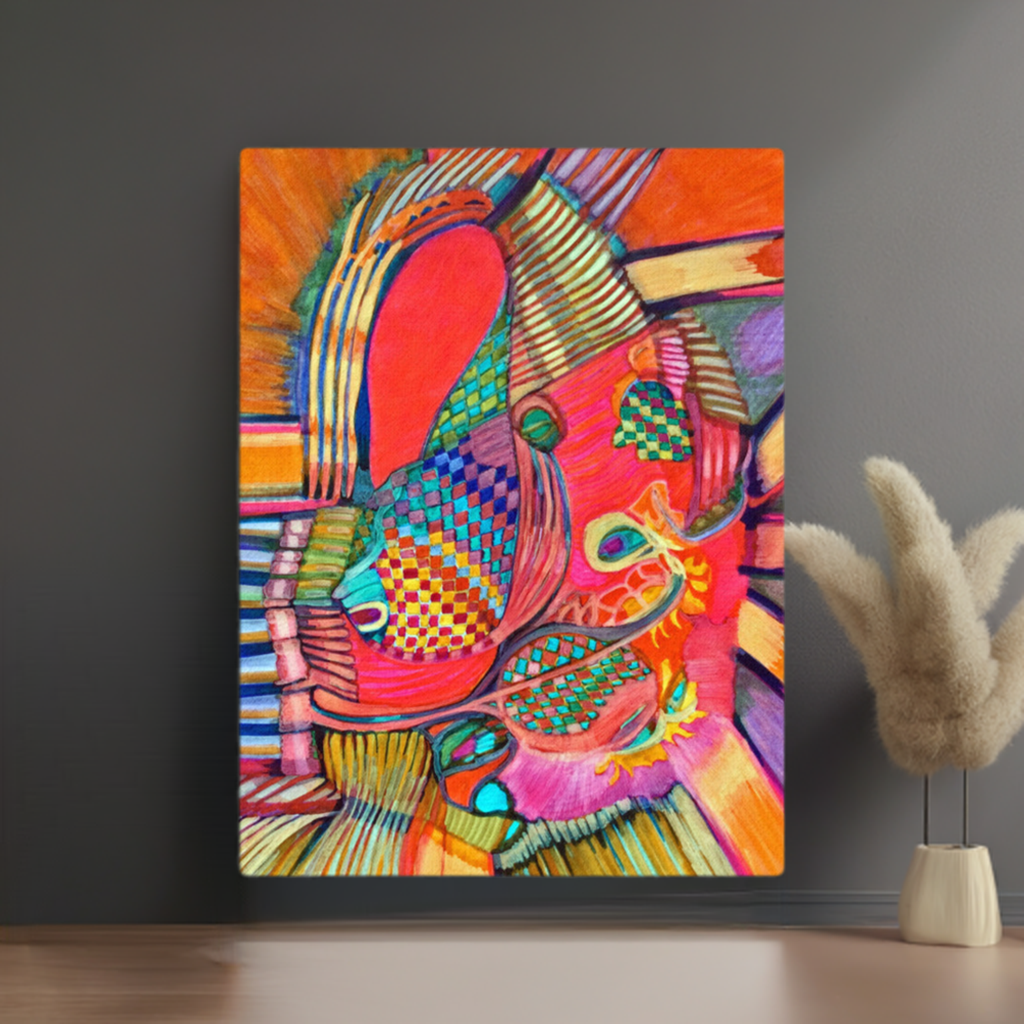 Come Together Abstract Canvas Print Unframed