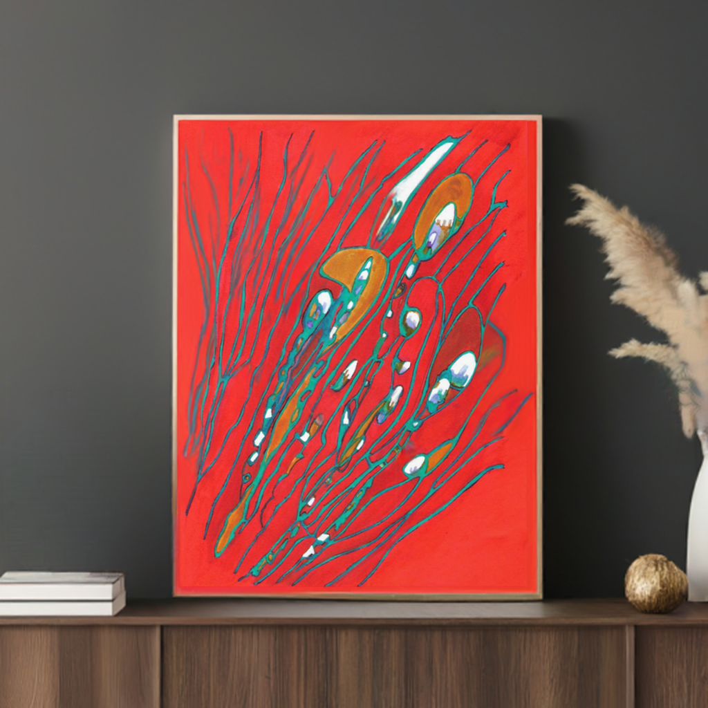 August Abstract Framed canvas print
