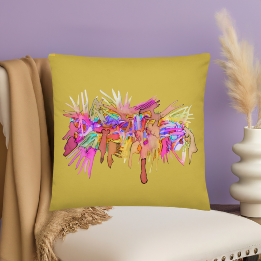 Caterpillar Abstract Pillow