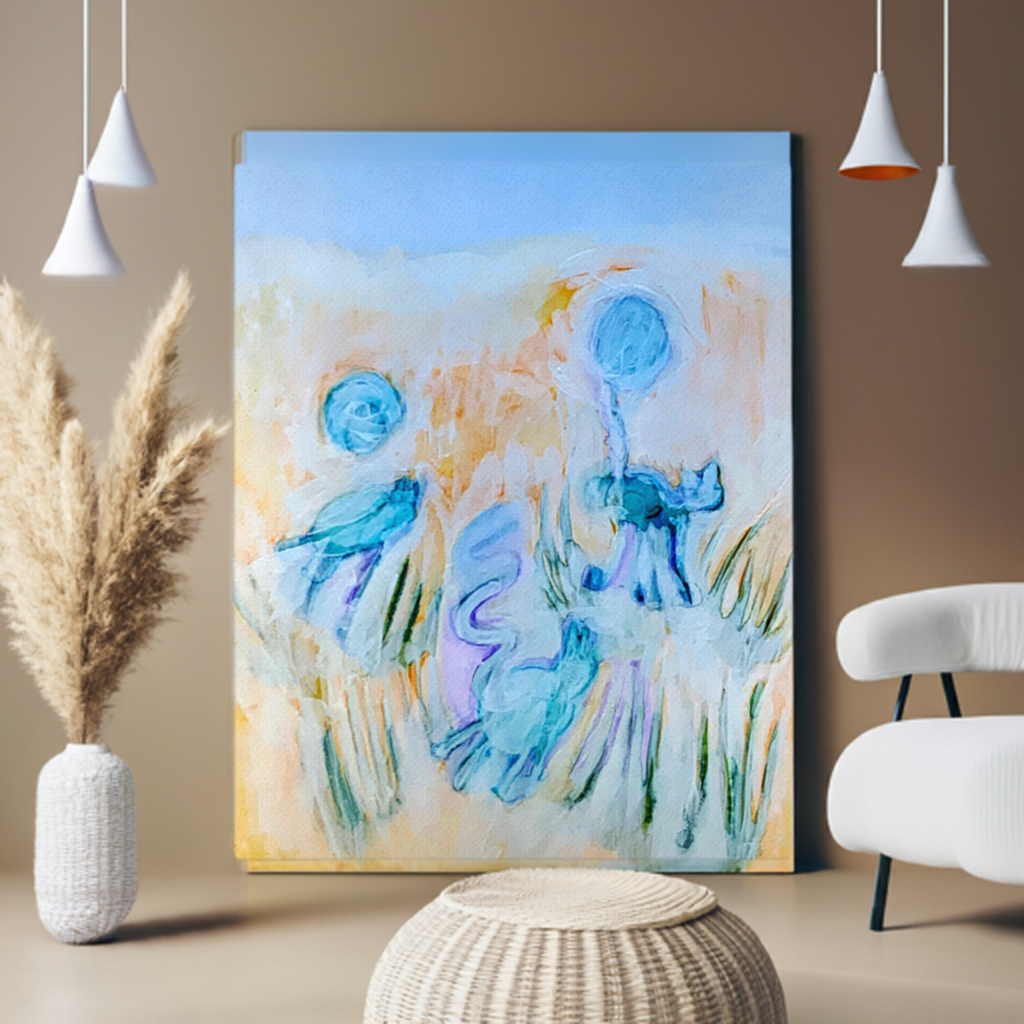 Softly Abstract canvas print unframed