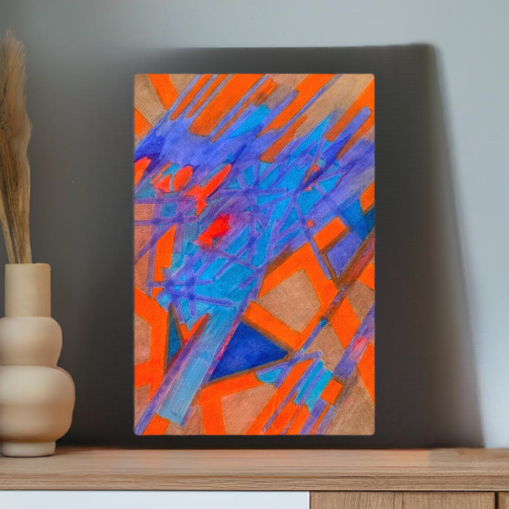 Hot Date Abstract canvas print unframed