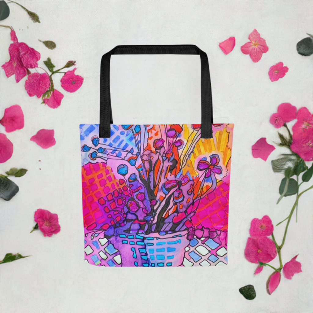 Flower Abstract Tote Bag