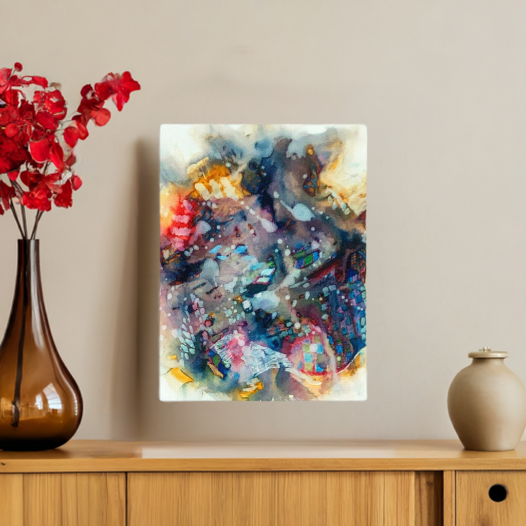 Nightlife Abstract Canvas Print Unframed