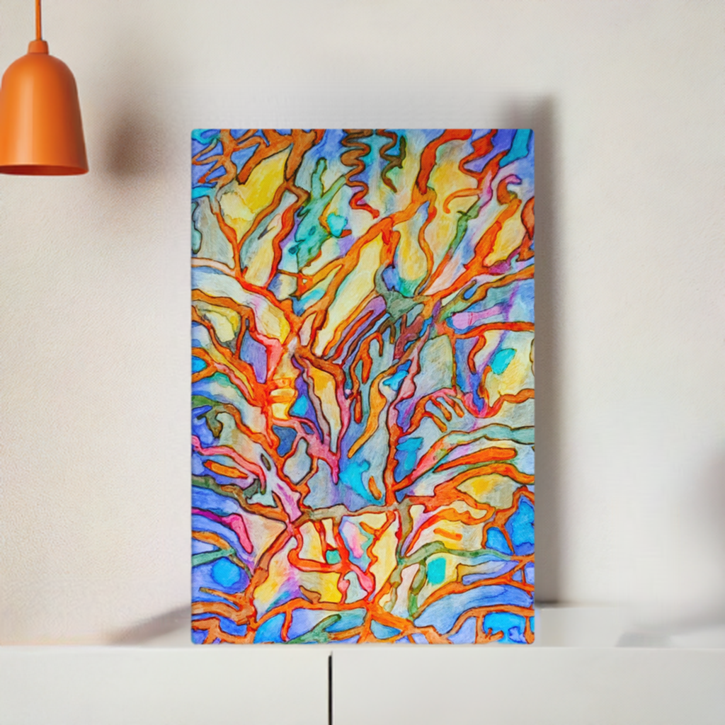 Coral Reef Abstract Large Artwork 40x60