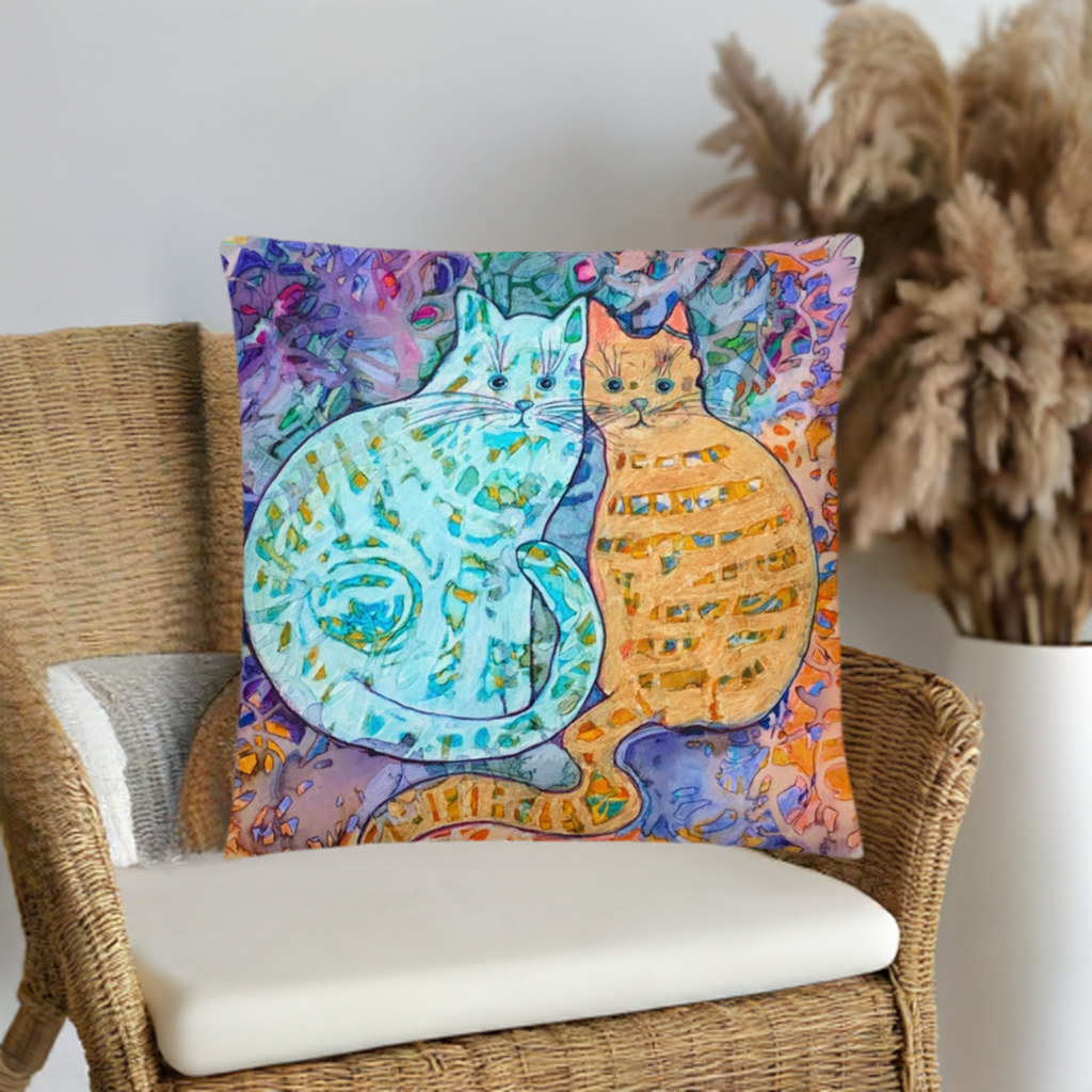 Cat Friends Pillow