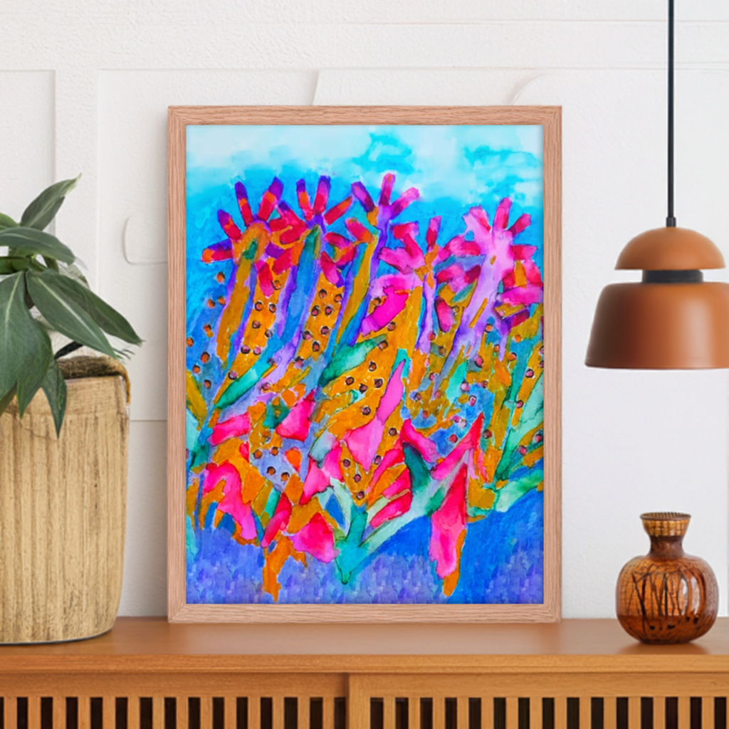 Hot Pinks Abstract Framed poster