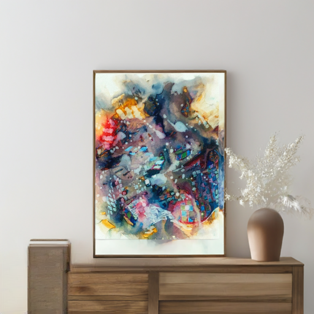 Nightlife Abstract Canvas Print Unframed