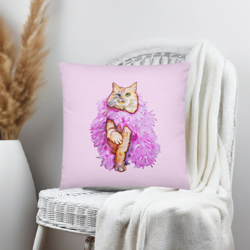 Boa Wink Cat Pillow