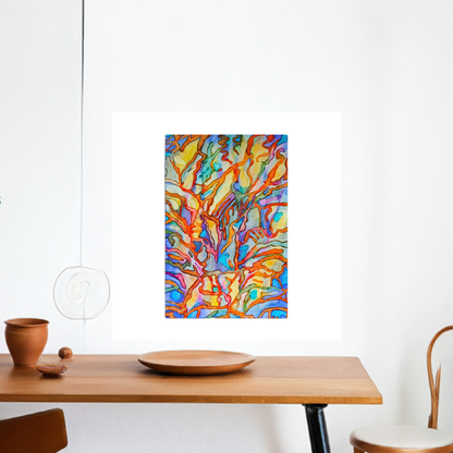 Coral Reef Abstract canvas print unframed