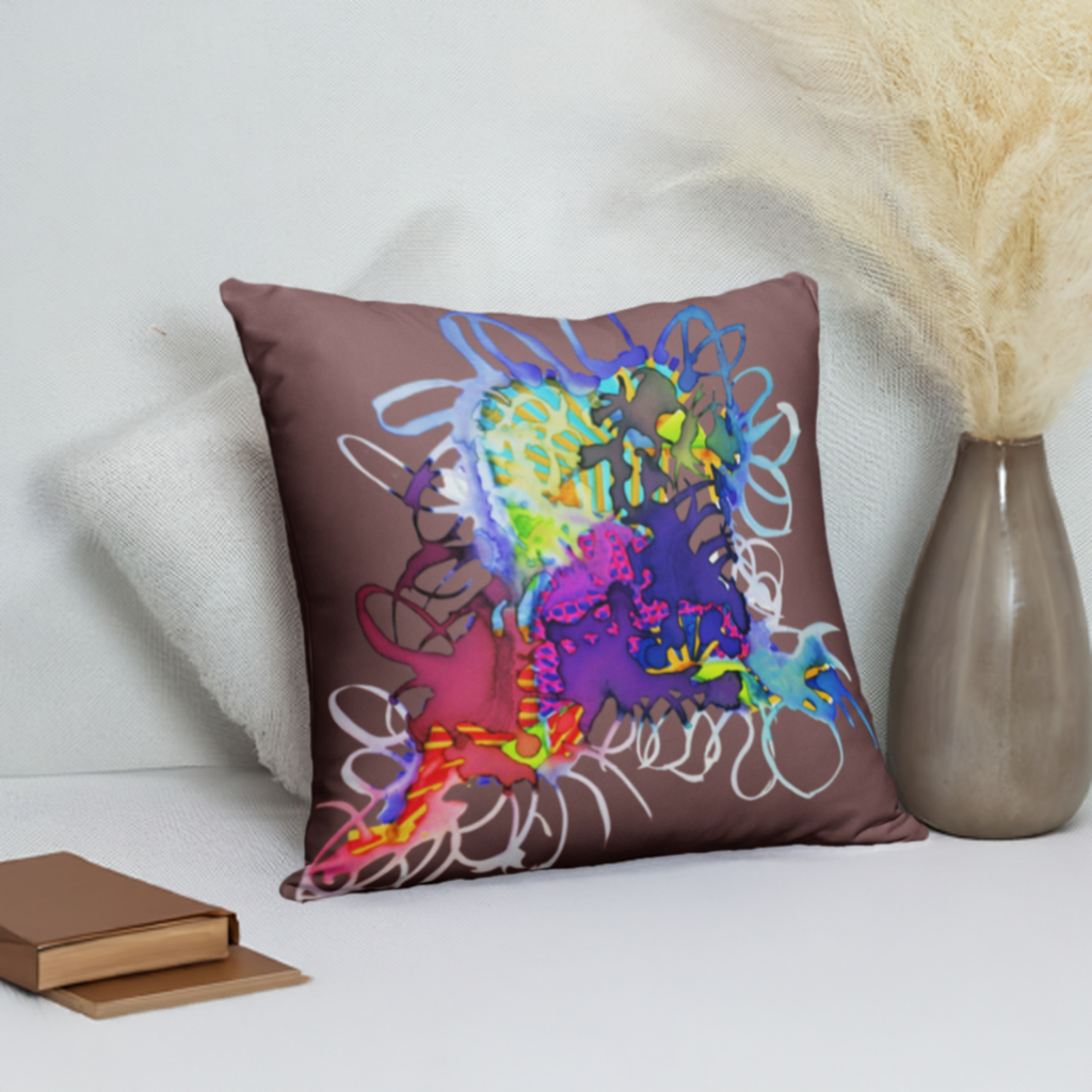 Tickles Abstract Throw Pillow
