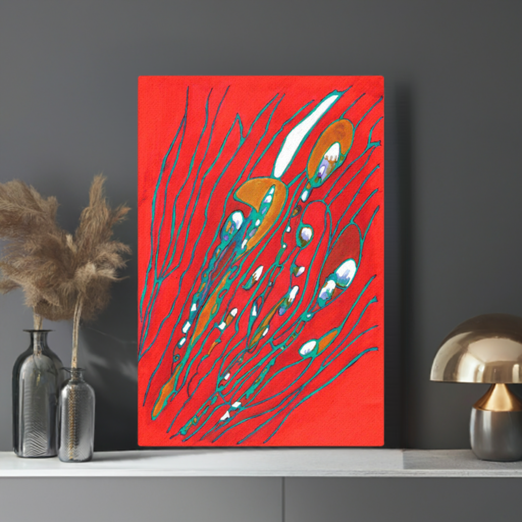 August Abstract canvas print unframed
