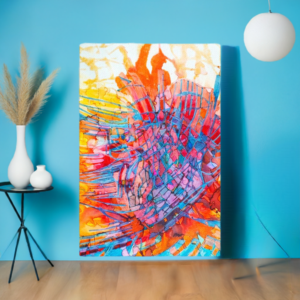 Fire Pit Abstract canvas print unframed
