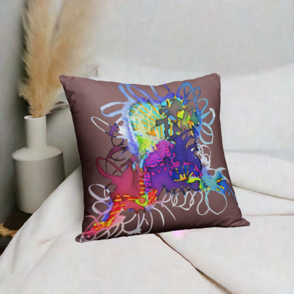 Tickles Abstract Throw Pillow