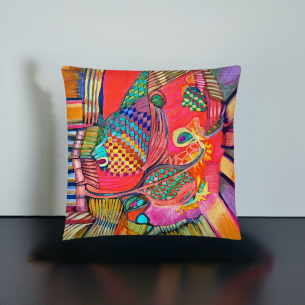 Come Together Abstract Pillow