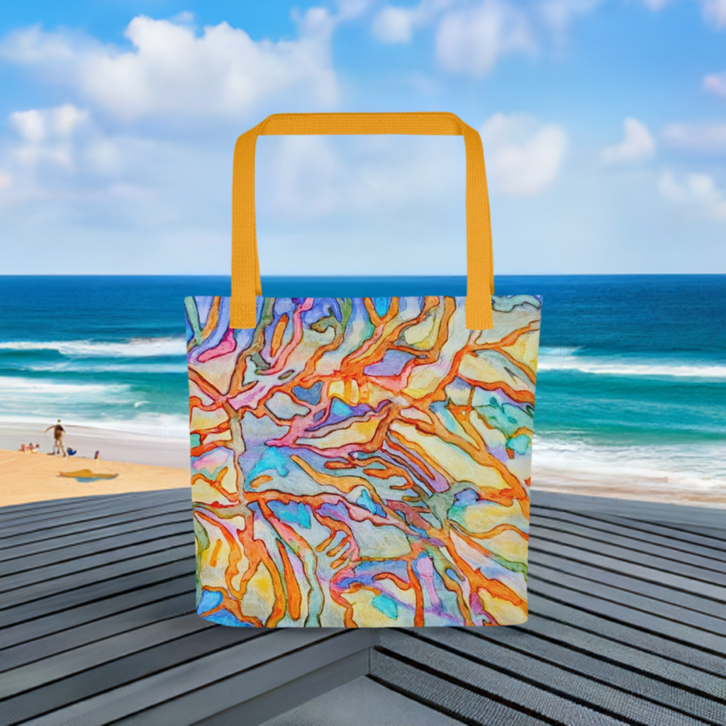 Coral Reef Abstract Tote Bag