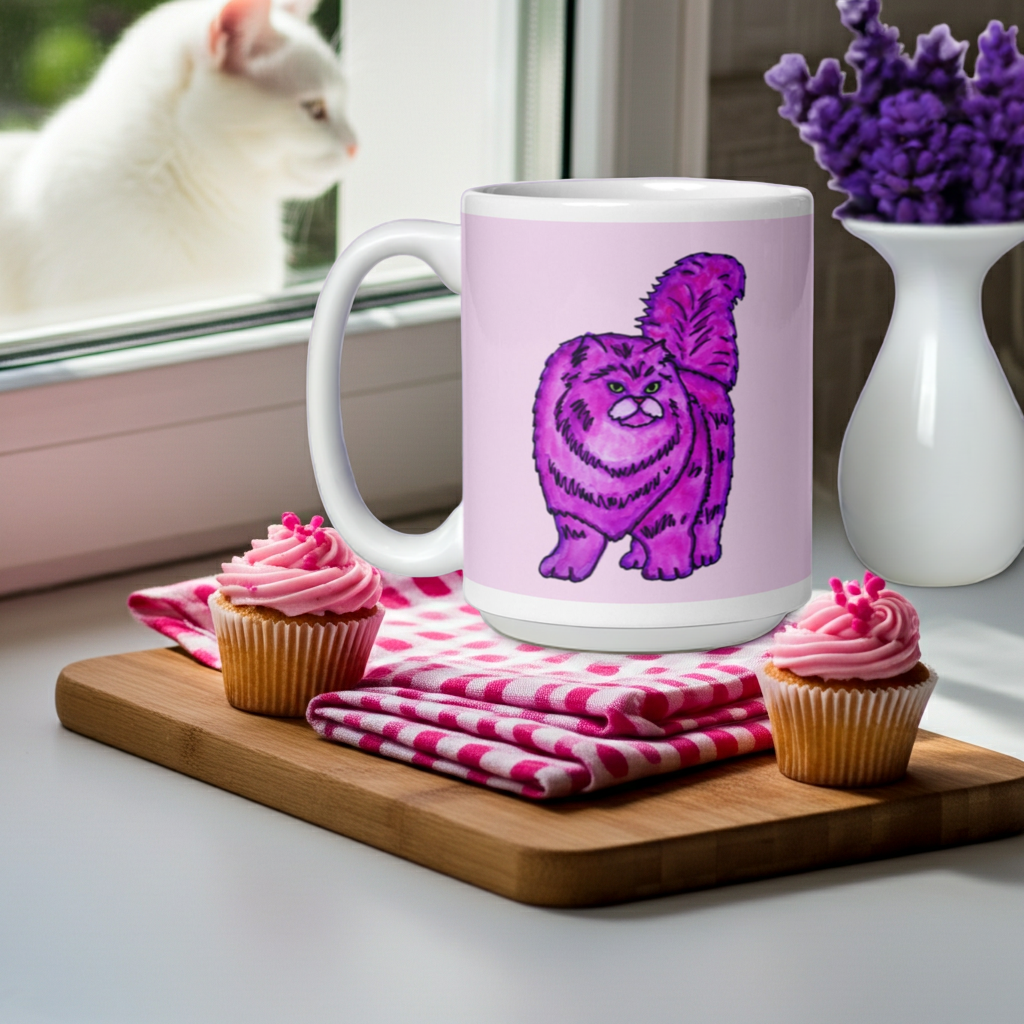 Pink Persian Cat Mug