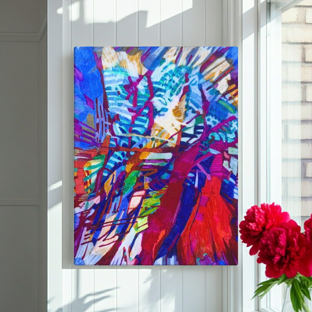 Wait A Minute Abstract Canvas Print Unframed