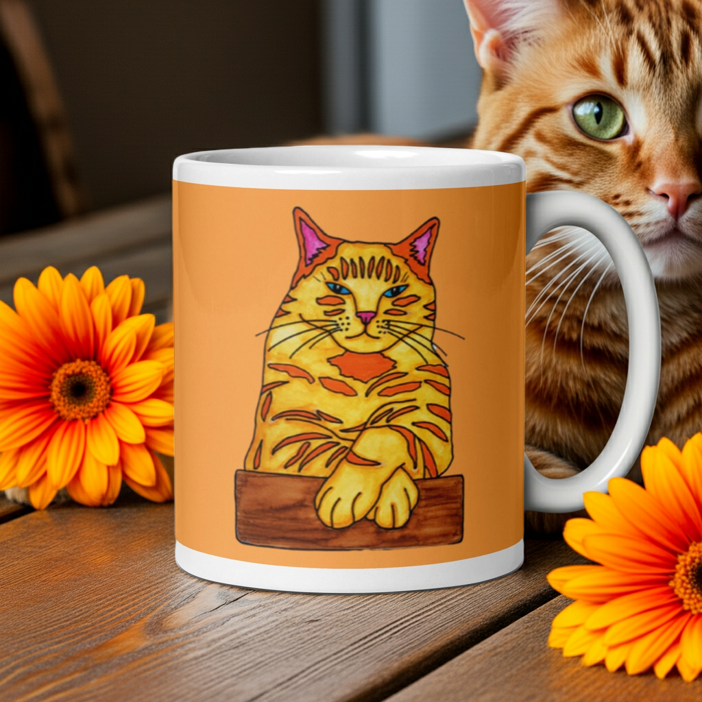 Big Ginger Cat Mug