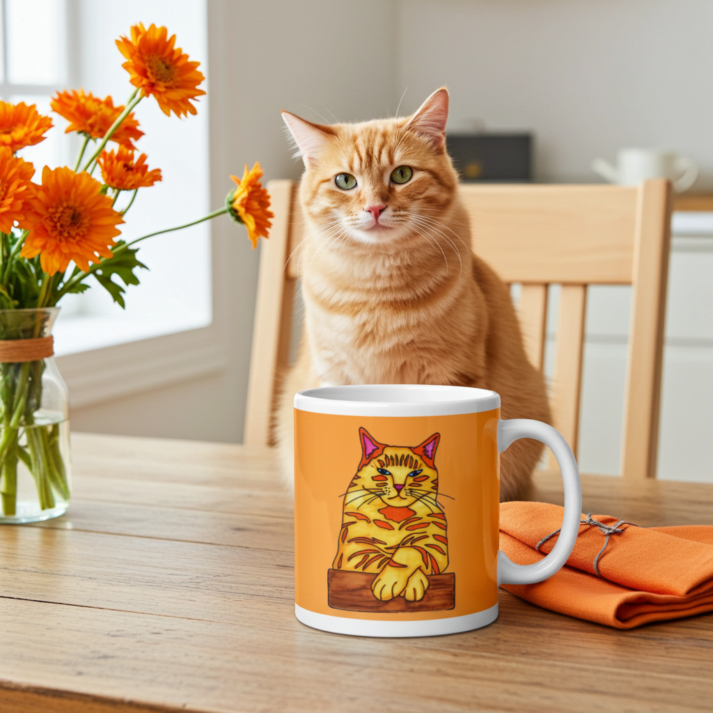 Big Ginger Cat Mug