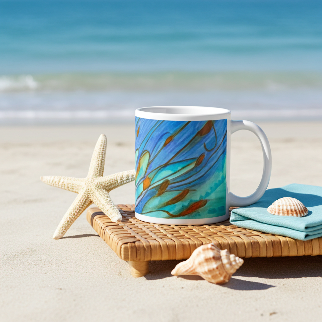 Low Tide Abstract Mug