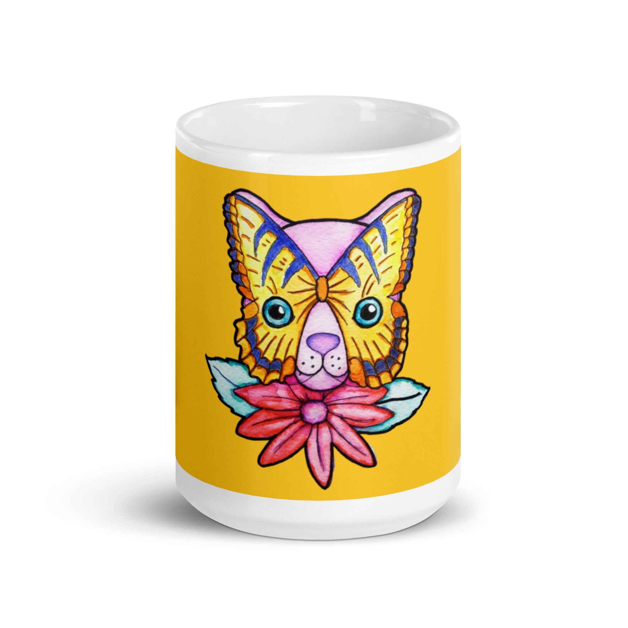 Kitty Flower Cat Mug