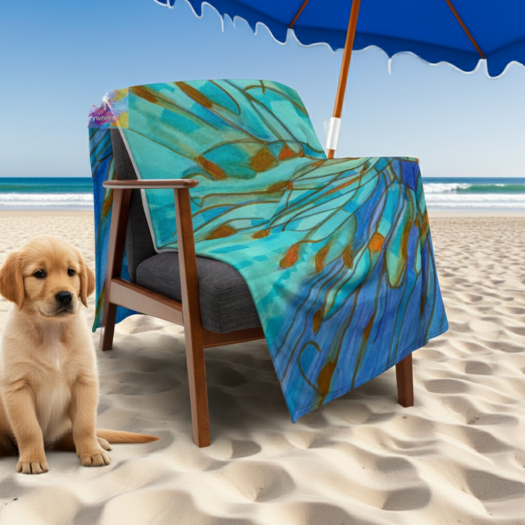 Low Tide Abstract Throw Blanket