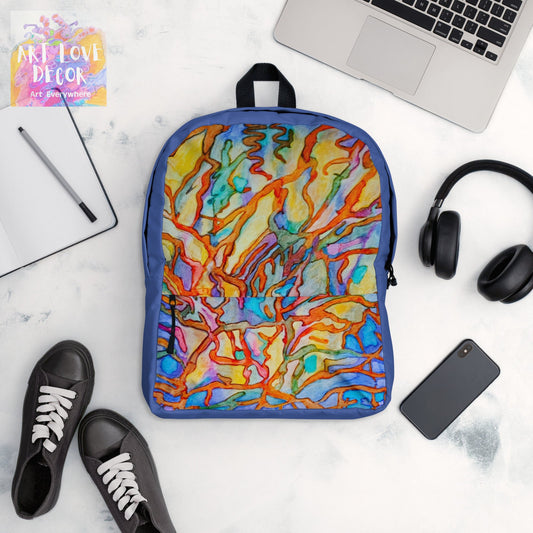 Coral Reef Abstract Backpack - Art Love Decor