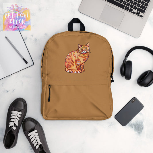 Orange Tabby Cat Backpack