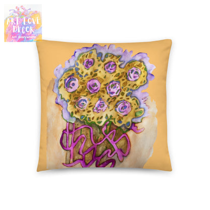 Flower Swirls Pillow