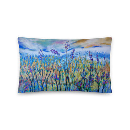 Blue Thistle Pillow - Art Love Decor