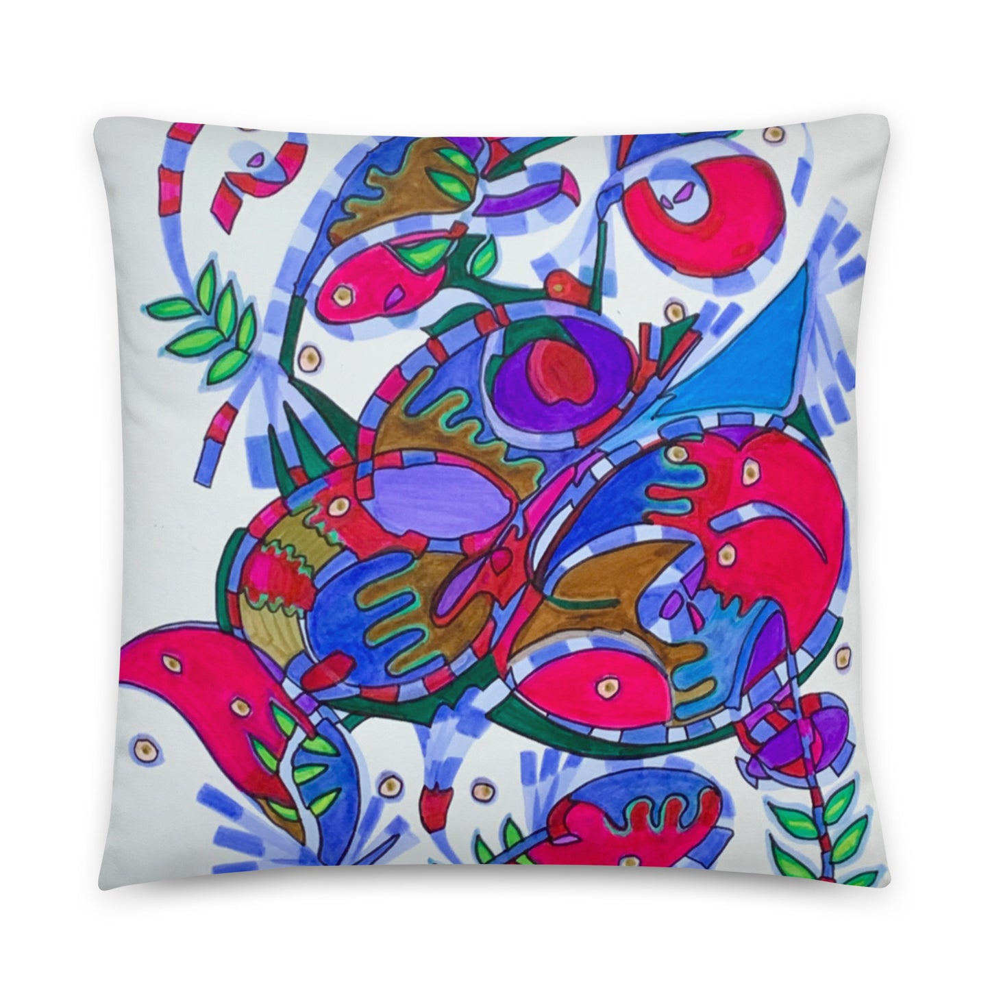 Country Bug Abstract Pillow