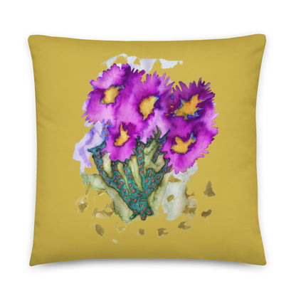 Purple Flower Bouquet Pillow