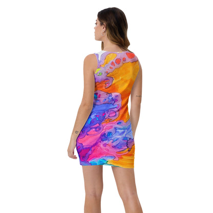 Carried Away Abstract Women's Dress - Art Love Decor