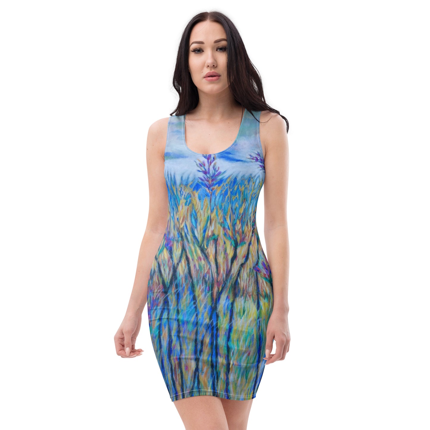 Blue Thistle Women's Dress - Art Love Decor