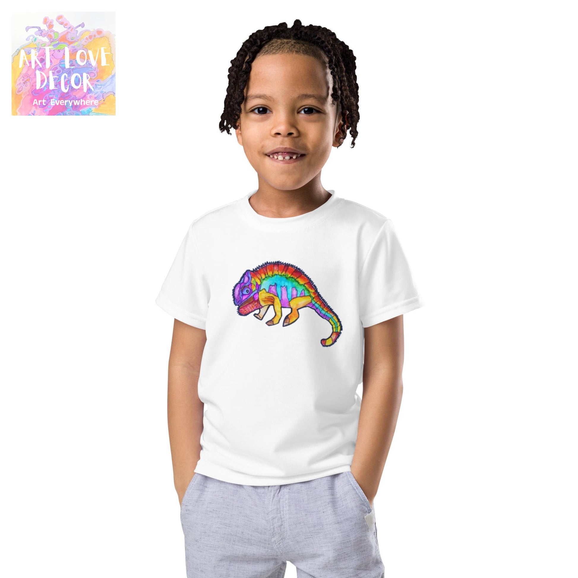 Color Lizard Kid's T-Shirt - Art Love Decor