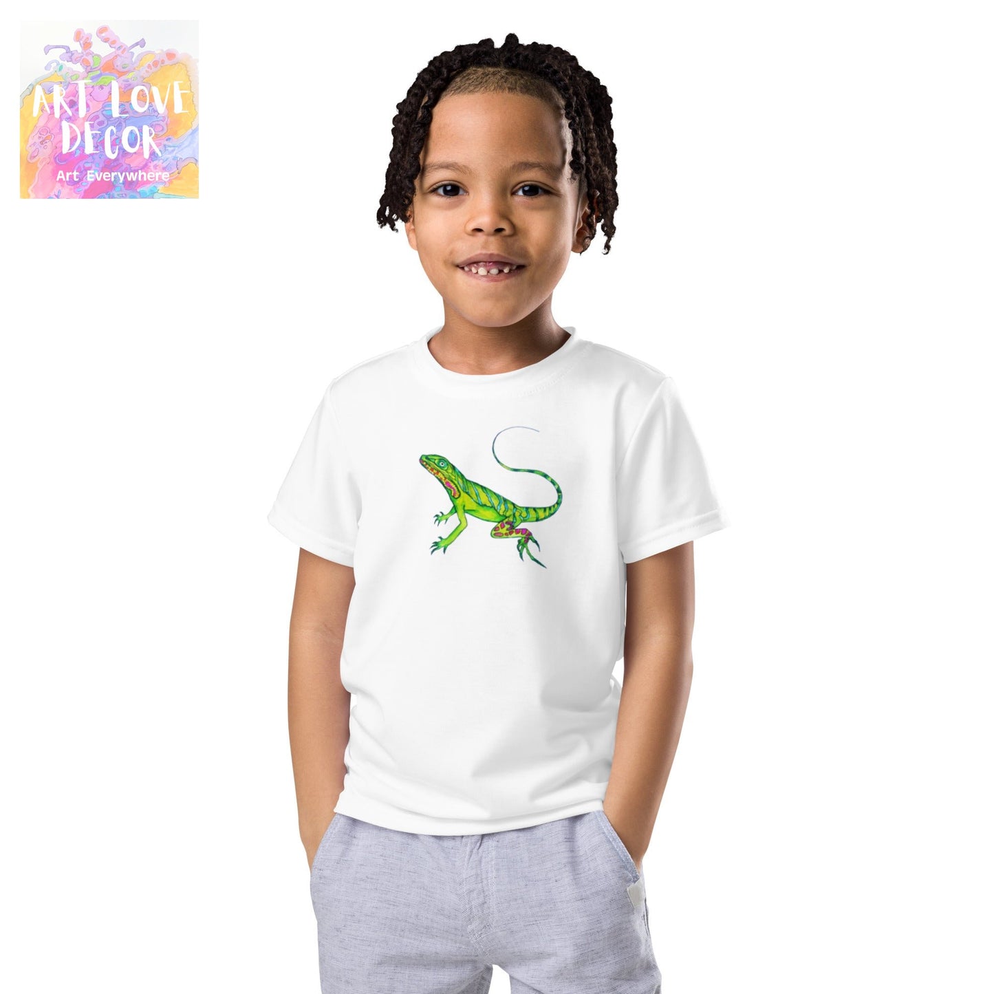 Lizard Kids crew neck t-shirt