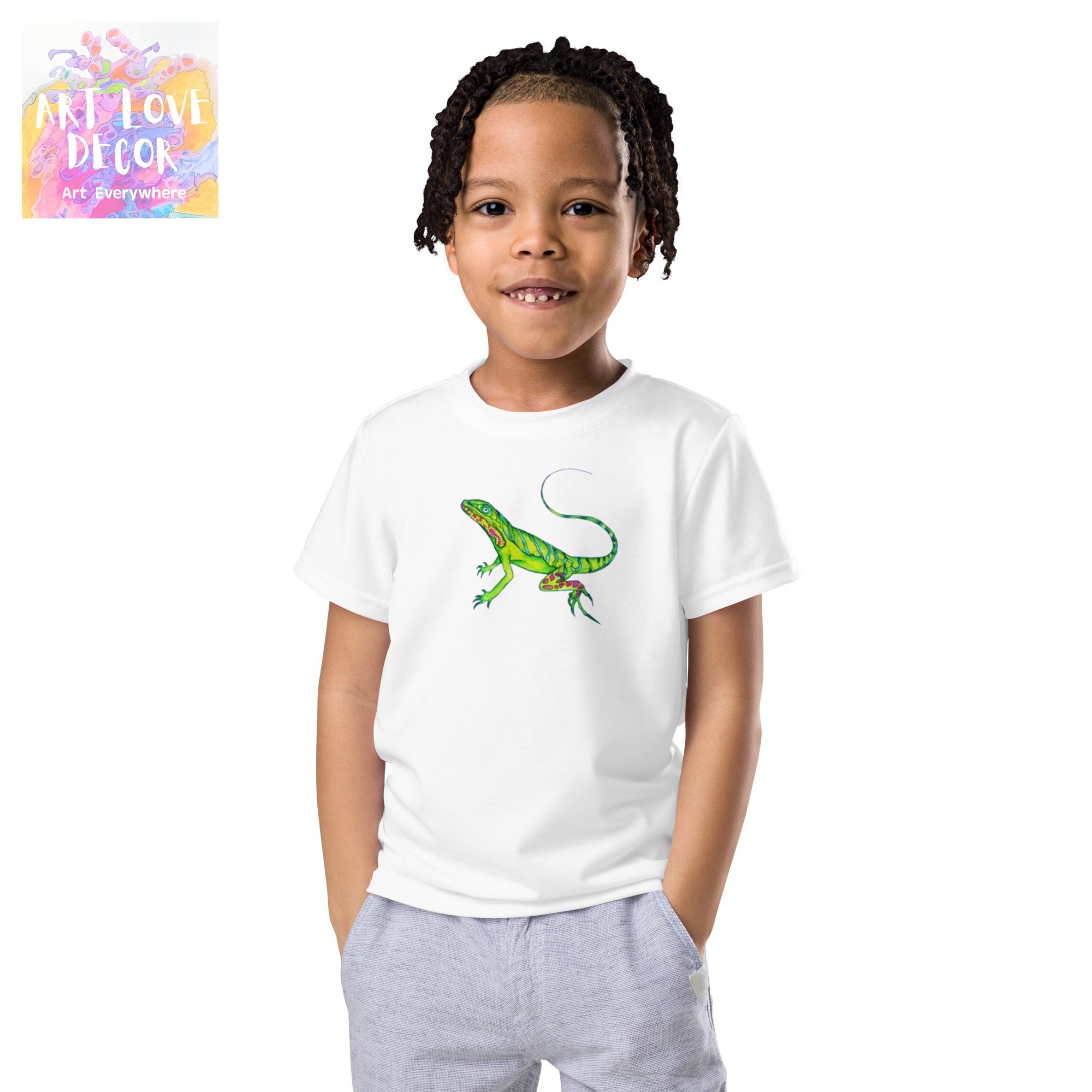 Lizard Kids crew neck t-shirt - Art Love Decor