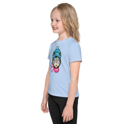 Kitty Beanie Kids crew neck t-shirt - Art Love Decor