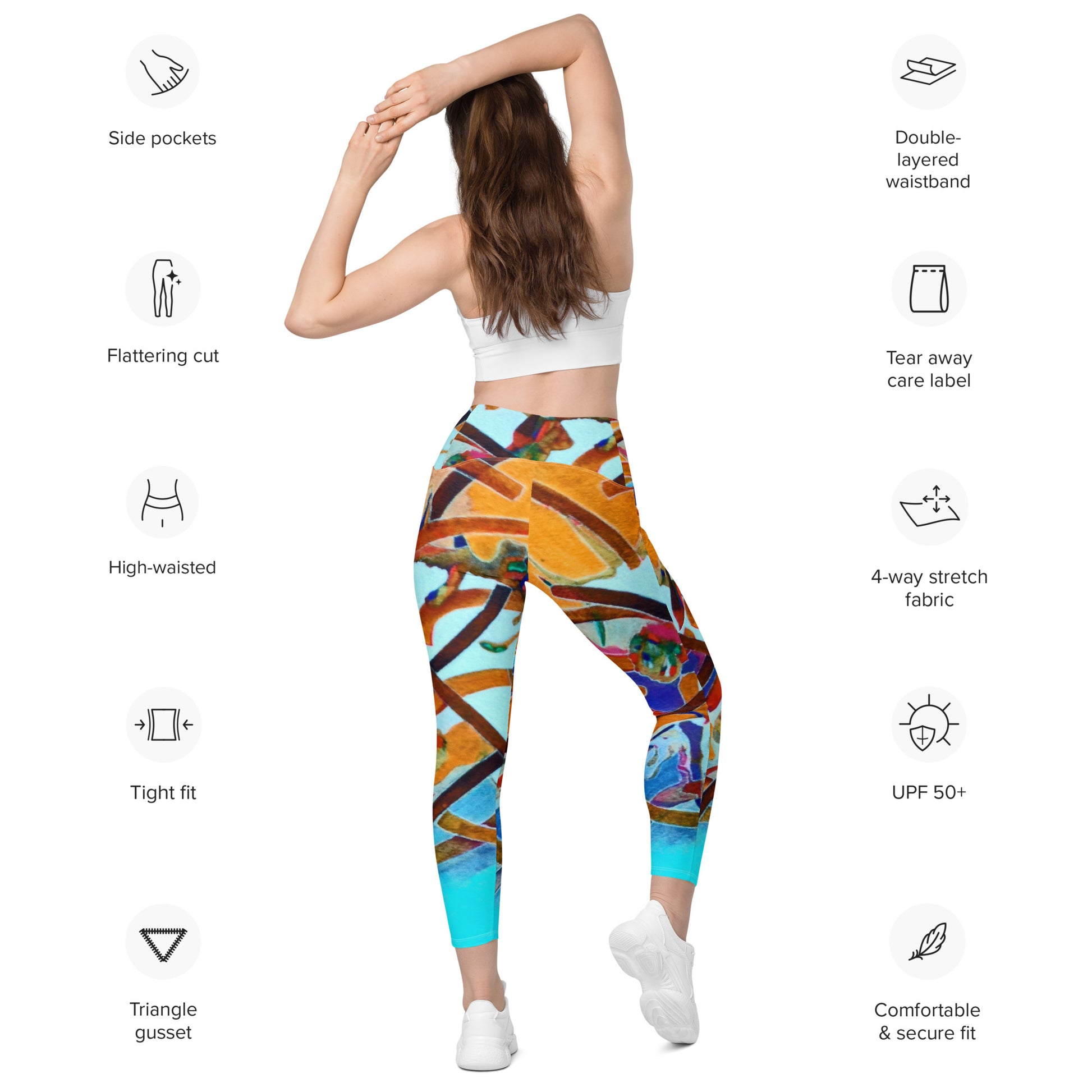Unexpected Abstract Leggings with pockets - Art Love Decor