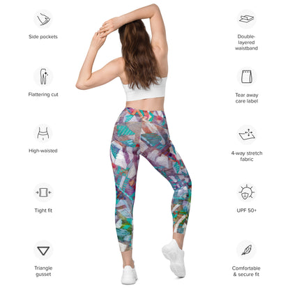 Rising Fog Abstract Leggings with pockets