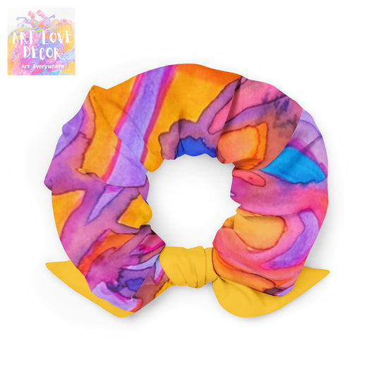 Circle Back Abstract Recycled Scrunchie