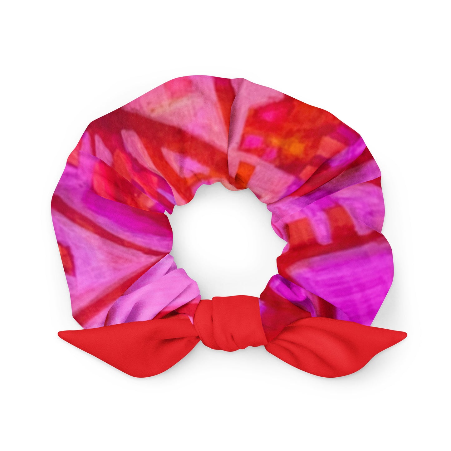 Seeing Red Abstract Scrunchie