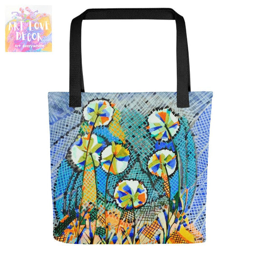Dandelion Gingham Tote bag - Art Love Decor