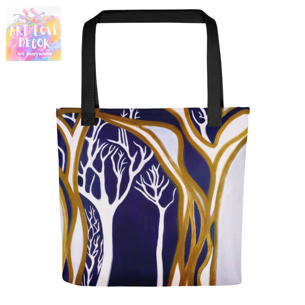 Dark Madrone Trees Tote bag