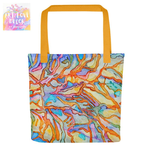 Coral Reef Abstract Tote Bag - Art Love Decor