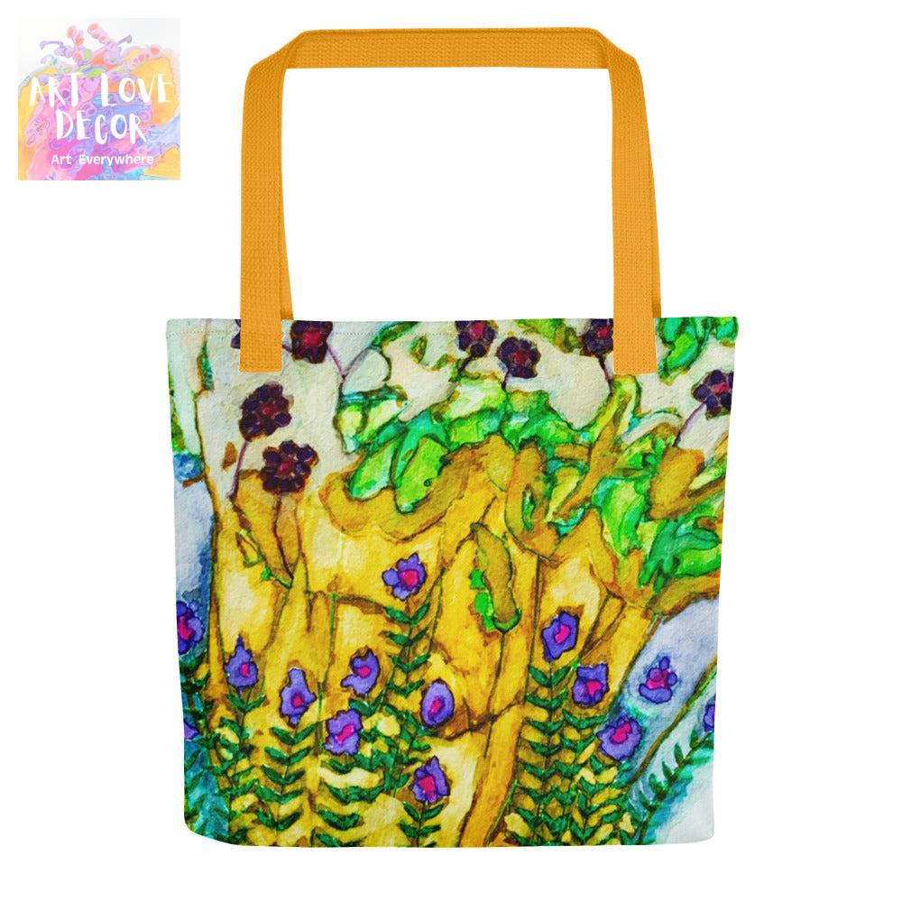 Tiny Purples Abstract Tote bag